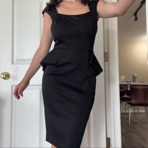 White house black market peplum dress